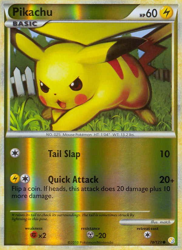 HeartGold SoulSilver Pikachu #78/123 reverse holo